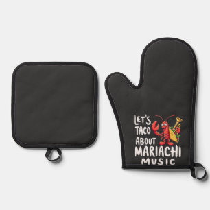 Taco Über Mariachi Music: Funny Lobster Ofenhandschuh & Topflappen-Set