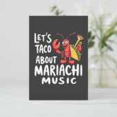 Taco Über Mariachi Music: Funny Lobster Save The Date (Stehend Vorderseite)