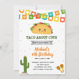 Taco über Süsse Party Geburtstag Einladung