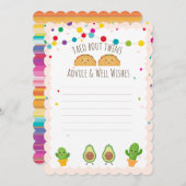 Taco über Twins! Fiesta Theme Advice & Well Wünsch Einladung (Vorne/Hinten)