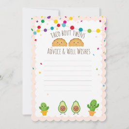 Taco über Twins! Fiesta Theme Advice & Well Wünsch Einladung
