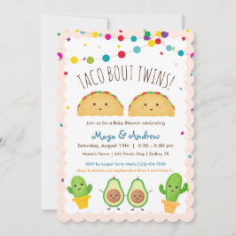 Taco über Twins! Fiesta Theme Twin Baby Shower Einladung