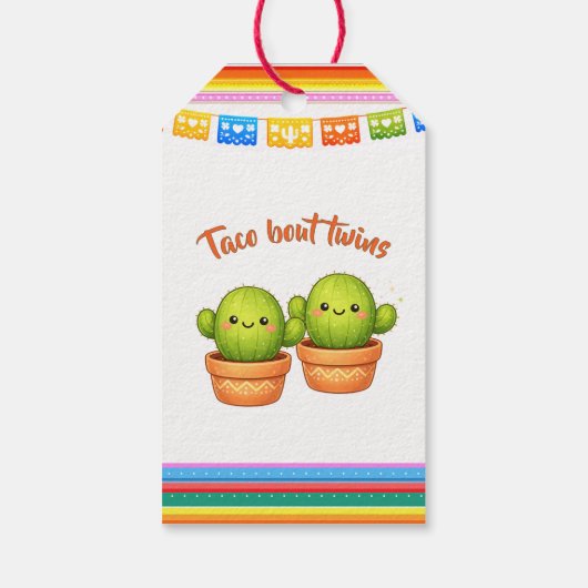 Taco über Zwillinge Geschenkanhänger (Rückseite)