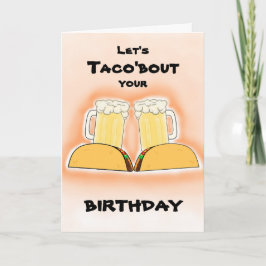 Taco und Bier Geburtstagskarte Karte