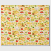 Taco- und Nacho-Muster Geschenkpapier (Flach)