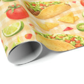 Taco- und Nacho-Muster Geschenkpapier (Rolleneckpunkt)