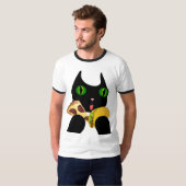 TACO UND PIZZA CAT Funny T - Shirt (Vorne ganz)