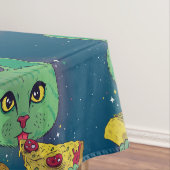 Taco und Pizza Cosmic Space Cat Tischdecke (Beispiel)