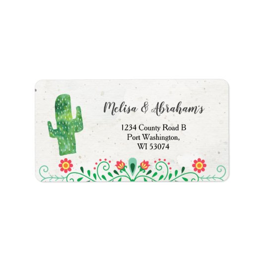 Taco und Tutus Mexican Modern Address Label Adressaufkleber (Vorne)