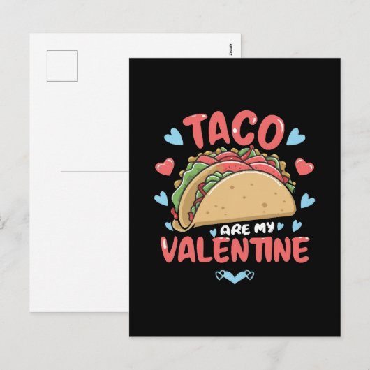 Taco-Valentin Feiertagspostkarte (Vorne/Hinten)