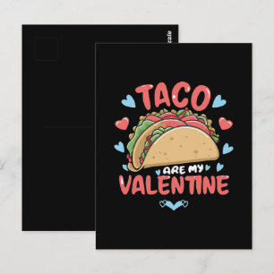 Taco-Valentinstag Postkarte