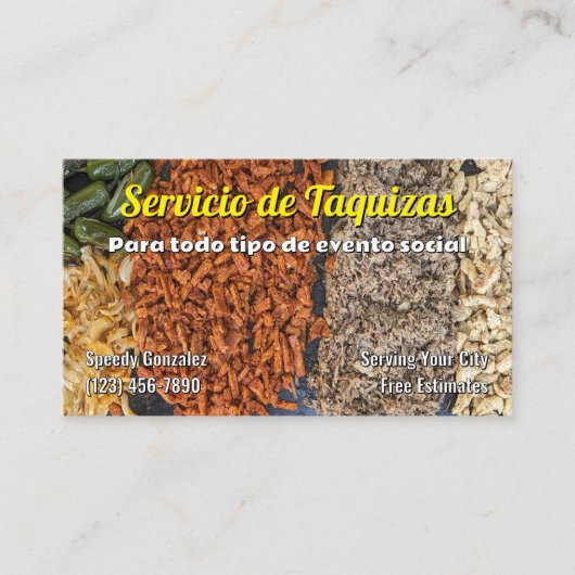 Taco-Visitenkarten Visitenkarte (Vorderseite)