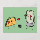 Taco vs burrito postkarte (Vorderseite)