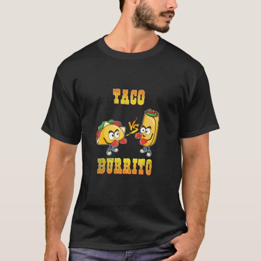 Taco Vs Burrito Tacos Boxhandschuhe Fleisch Veggie T-Shirt (Vorderseite)