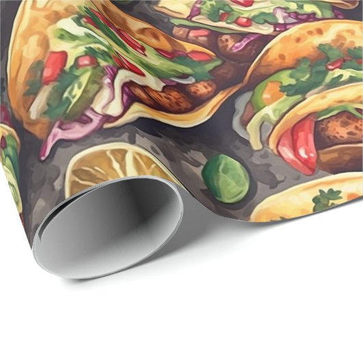 Taco Watercolor Geschenkpapier (Rolleneckpunkt)