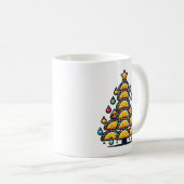 Taco Weihnachtsbaum - Funny Feinschmecker Feiertag Kaffeetasse (VorderseiteRechts)