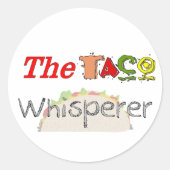 Taco Whisperer Runder Aufkleber (Vorderseite)
