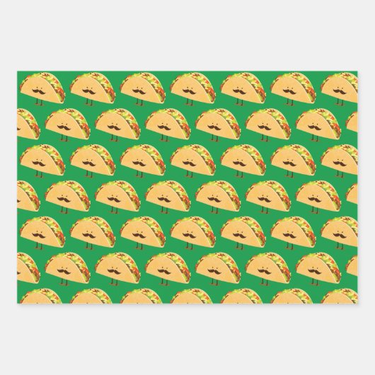 Taco Wrapping Paper Set Geschenkpapier Set (Vorderseite)
