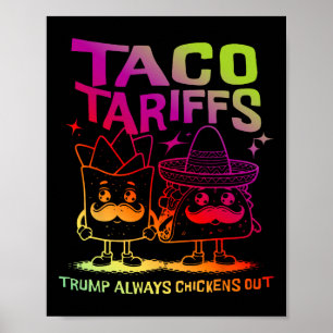 Taco Zölle Trump kneift immer Poster