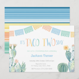 Taco ZWEI Tage Dienstag, 2. Geburtstag Fiesta für Einladung