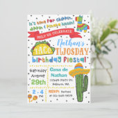 Taco ZWEI-TAGE Einladung | 2. Geburtstag Fiesta (Stehend Vorderseite)