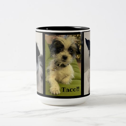 Taco! Zwei-Tonen-15oz-Kaffee-Tasse Zweifarbige Tasse (Mittel)