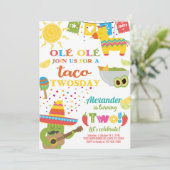 Taco Zweitägige Einladung zum Geburtstag, Junge Fe (Stehend Vorderseite)