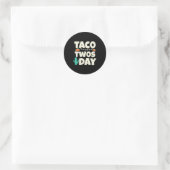 Taco Zweitägiges Party Runder Aufkleber (Tasche)