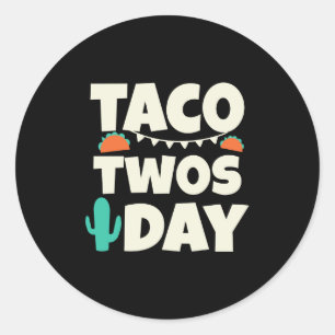Taco Zweitägiges Party Runder Aufkleber