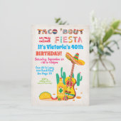 Taco'bout Birthday Fiesta Party Einladungen (Stehend Vorderseite)