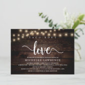 Taco'bout-Liebe, rustikale Brautparty-Feier Einladung (Stehend Vorderseite)