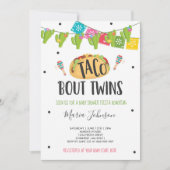Taco'Bout Twins Fiesta Twin Baby Dusche Einladung (Vorderseite)