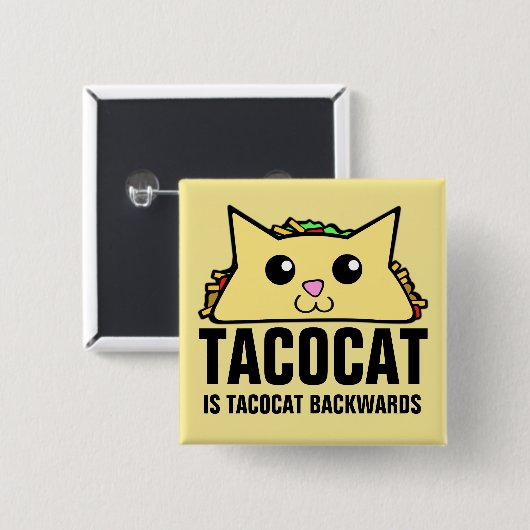 Tacocat Backwards Button (Vorne & Hinten)