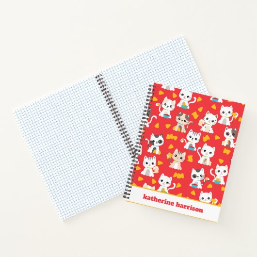 Tacocat Burrito und Taco Katzen Niedlich Personali Notizblock (Innenseite)