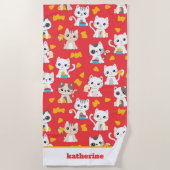 Tacocat Burrito und Taco Katzen Niedlich Personali Strandtuch (Vorderseite)