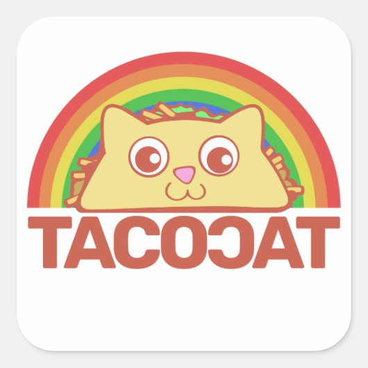 TacoCat Deluxe B Square Sticker (Vorderseite)