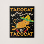 Tacocat grafischer Cinco Taco Des Mayo Katze Puzzle (Vertikal)