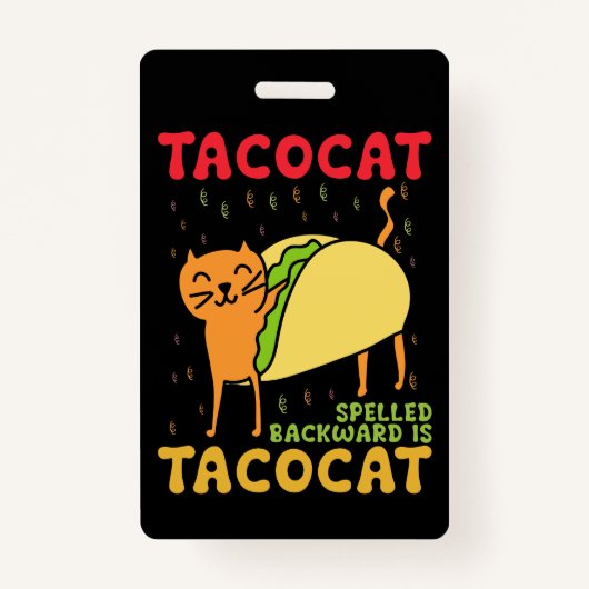 Tacocat hat sich zurückgeschlagen Tacos Cats Cinco Ausweis (Vorderseite)