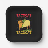 Tacocat hat sich zurückgeschlagen Tacos Cats Cinco Pappteller (Vorderseite)