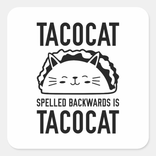 Tacocat Quadratischer Aufkleber (Vorderseite)