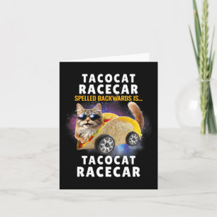 Tacocat Racecar schrieb rückwärts, sonnige mexikan Karte