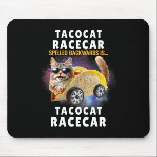 Tacocat Racecar schrieb rückwärts, sonnige mexikan Mousepad