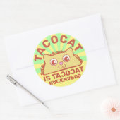 Tacocat Retro Carnival Runder Aufkleber (Umschlag)