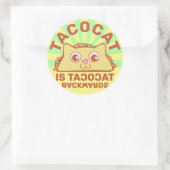 Tacocat Retro Carnival Runder Aufkleber (Tasche)