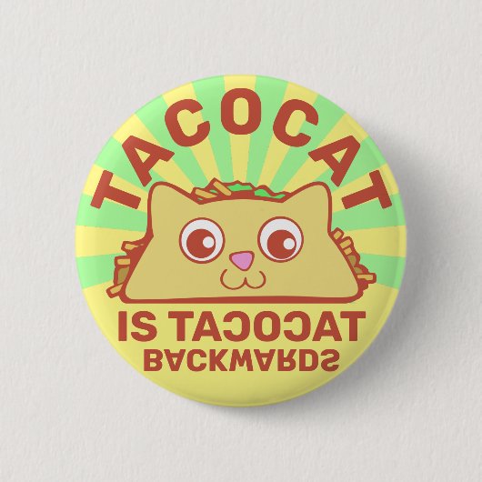 Tacocat Retro Carnival Schaltfläche Button (Vorderseite)