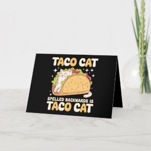 Tacocat Rückwärts buchstabiert Taco Cat Mexikanisc Dankeskarte