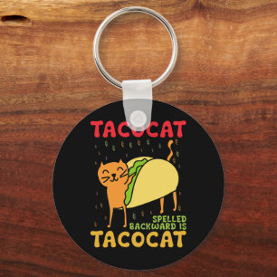 Tacocat Rückwärts buchstabiert Tacos Katzen Cinco  Schlüsselanhänger