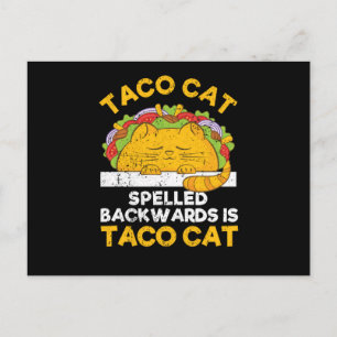 Tacocat rückwärts geschrieben ist Taco Cat Postkarte
