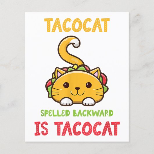 Tacocat rückwärts geschrieben ist Tacocat Funny Ca Flyer (Vorne)