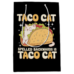 Tacocat Rückwärts Geschrieben Taco Cat Mexikanisch Mittlere Geschenktüte